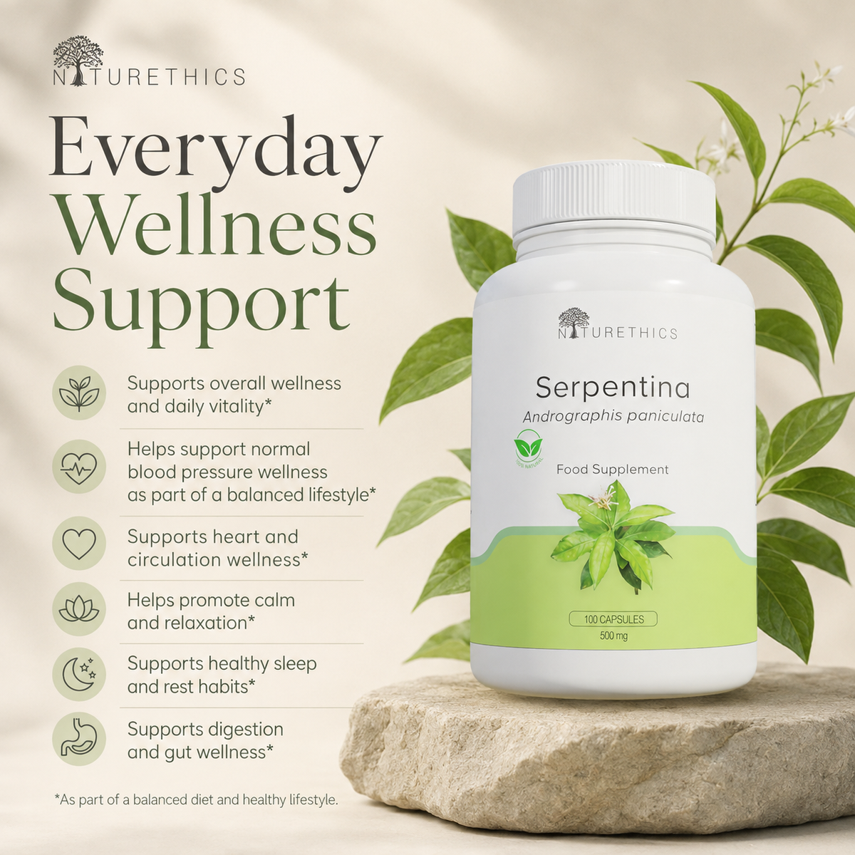 Serpentina Leaves Capsules 100s